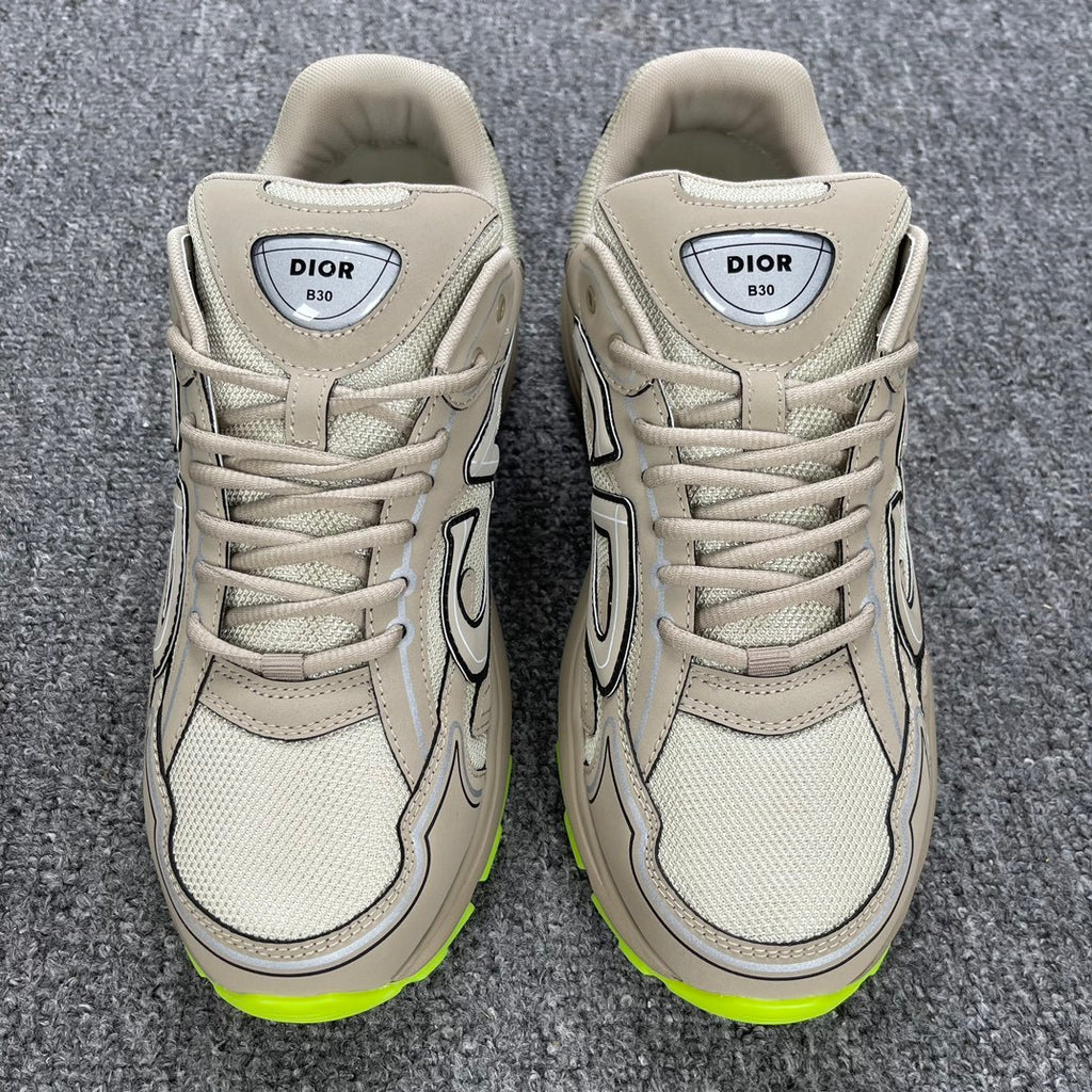 DIOR B30 SNEAKER beige and green