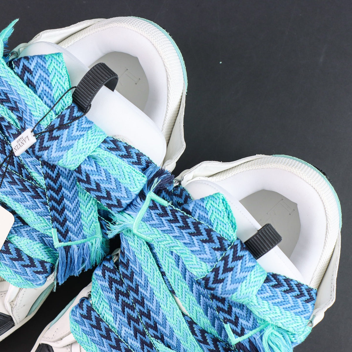 LANVIN SNEAKER white, blue, and green