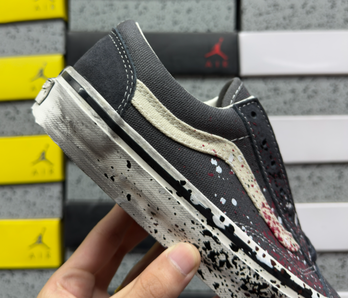 VANS SK8-LOW PAINT SPLATTER CHARCOAL GREY