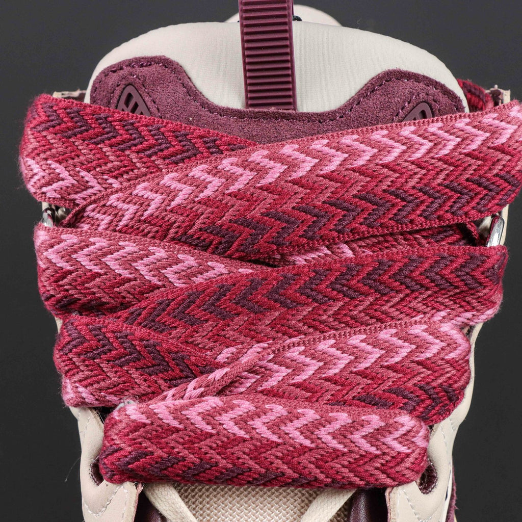 LANVIN CURB SNEAKER beige and burgundy