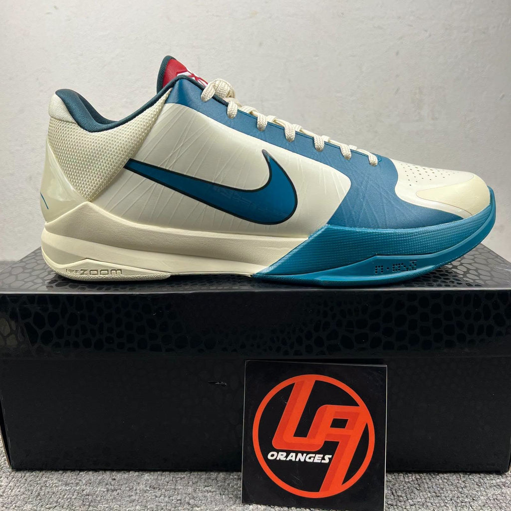 Kobe 5 Protro Caitlin Clark Coconut Milk Spruce Scrabble