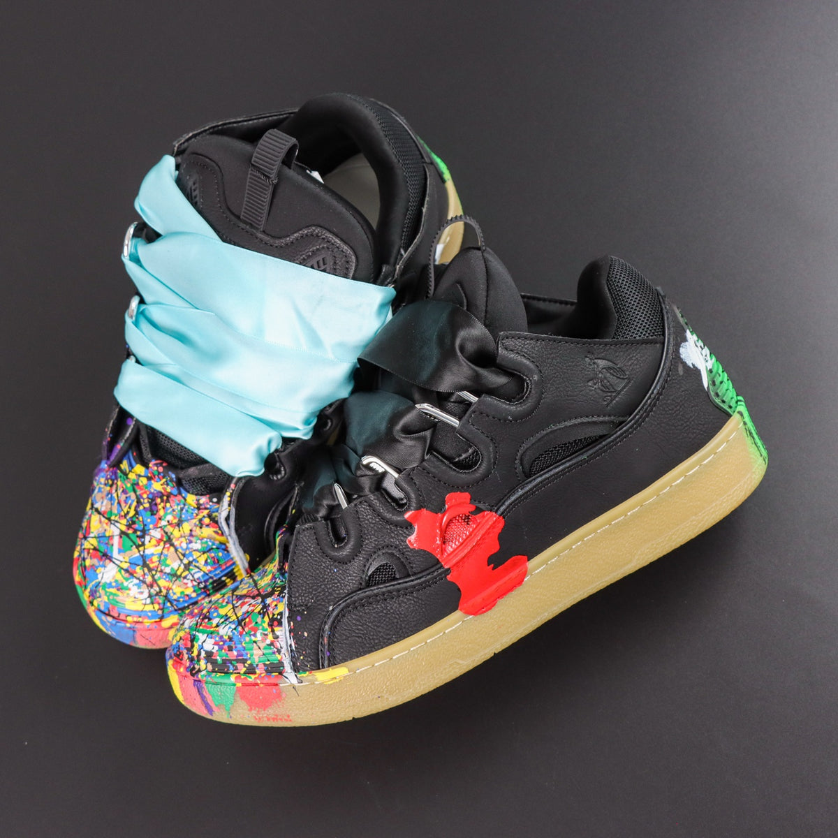 LANVIN CURB SNEAKER X Gallery Dept 'Paint Drip - Black'