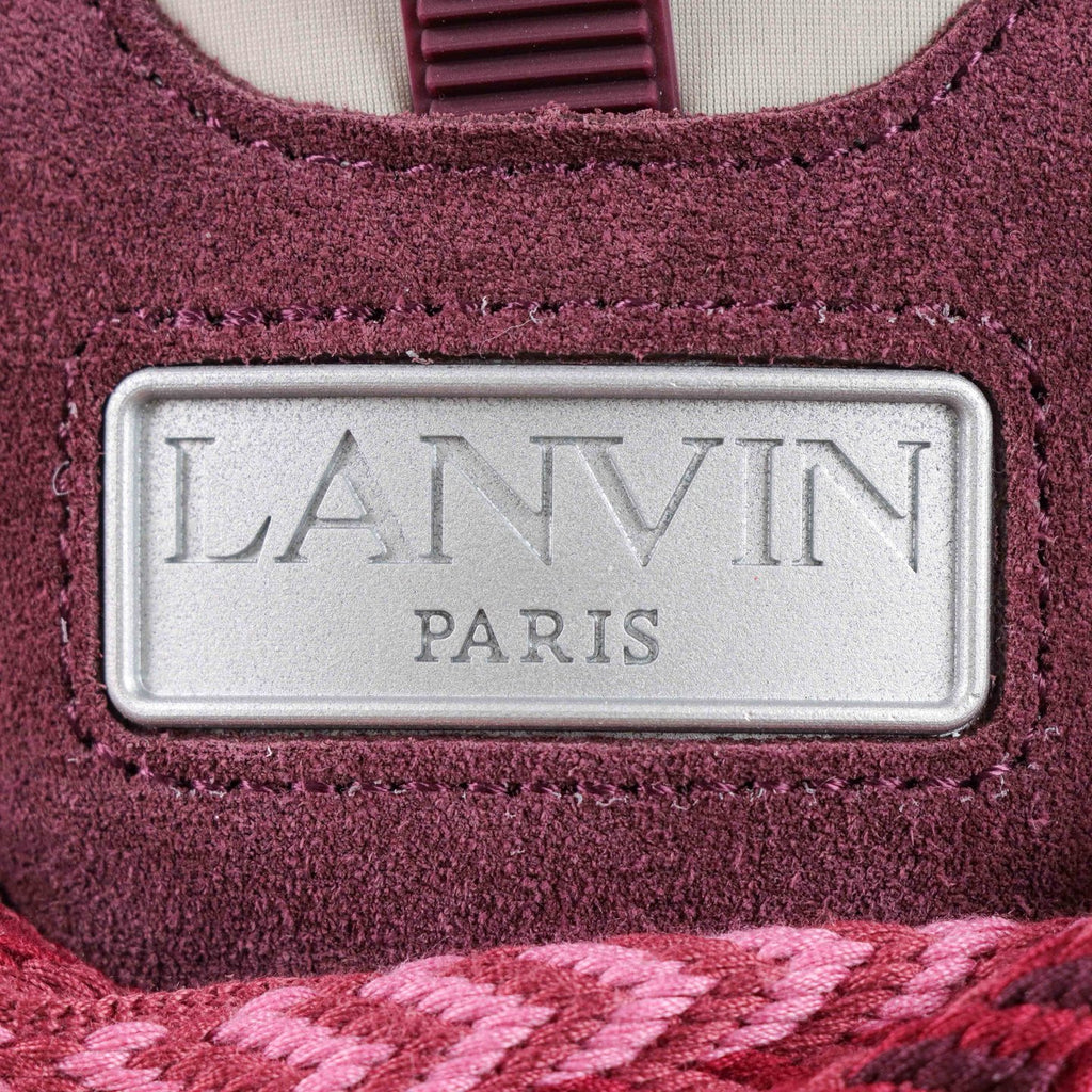 LANVIN CURB SNEAKER beige and burgundy