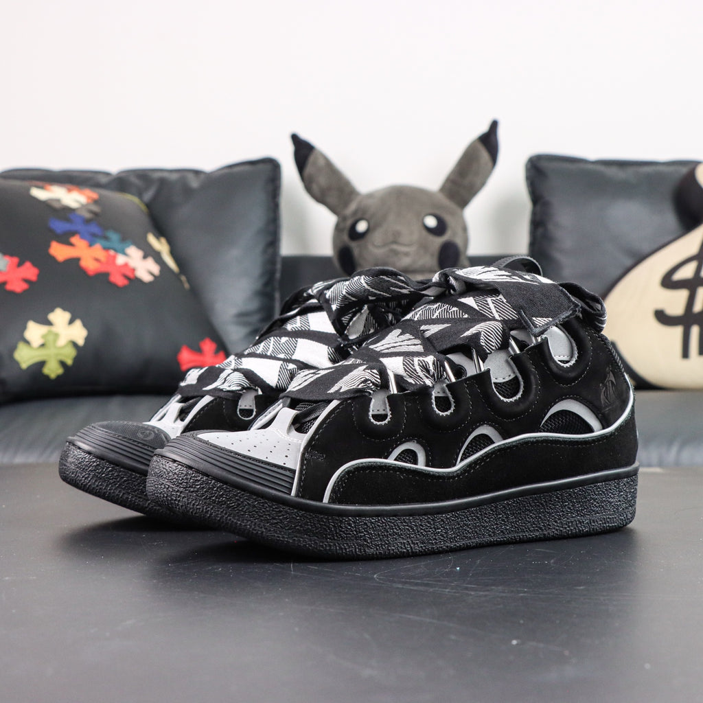 LANVIN SNEAKER  black and grey reflective