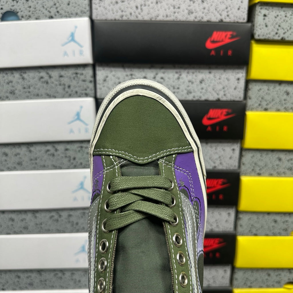 VANS OLD SKOOL ARCHIVE FLAME DARK GREEN WHITE
