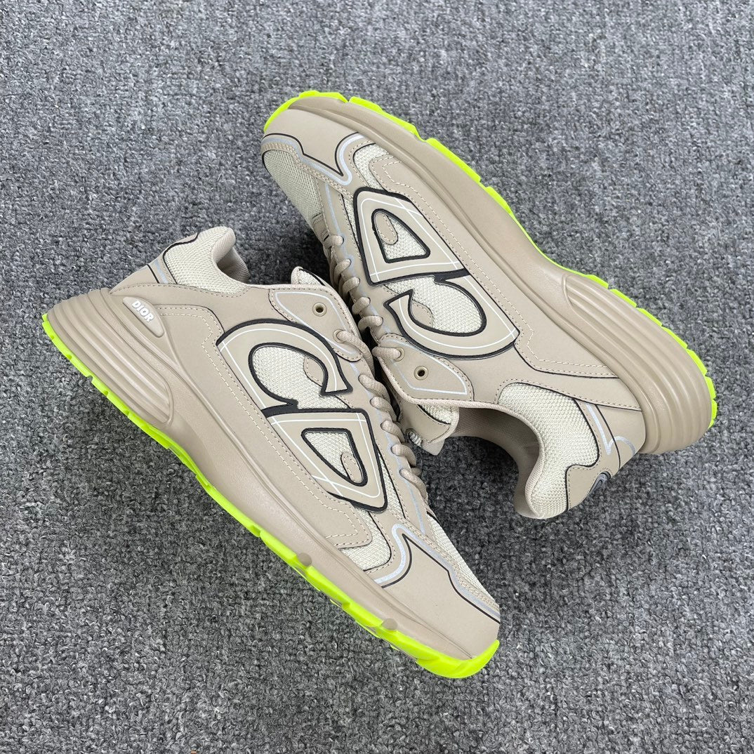 DIOR B30 SNEAKER beige and green