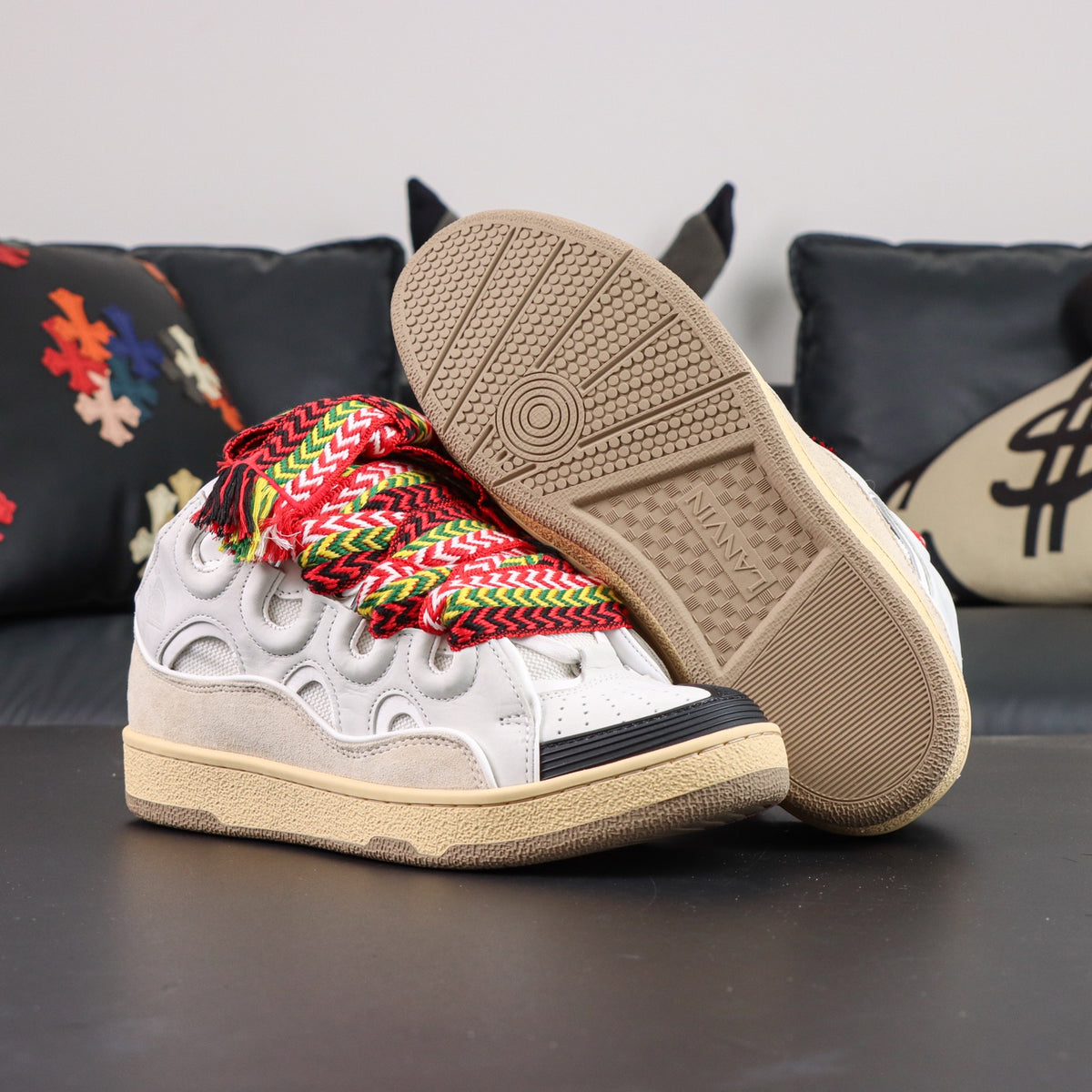 LANVIN SNEAKER white and ivory