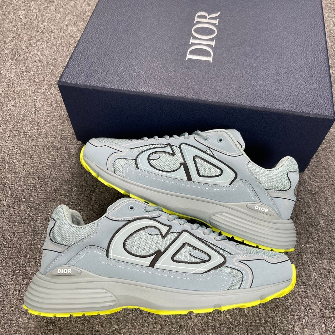 DIOR B30 SNEAKER Reflective CD30 - Blue Neon Yellow