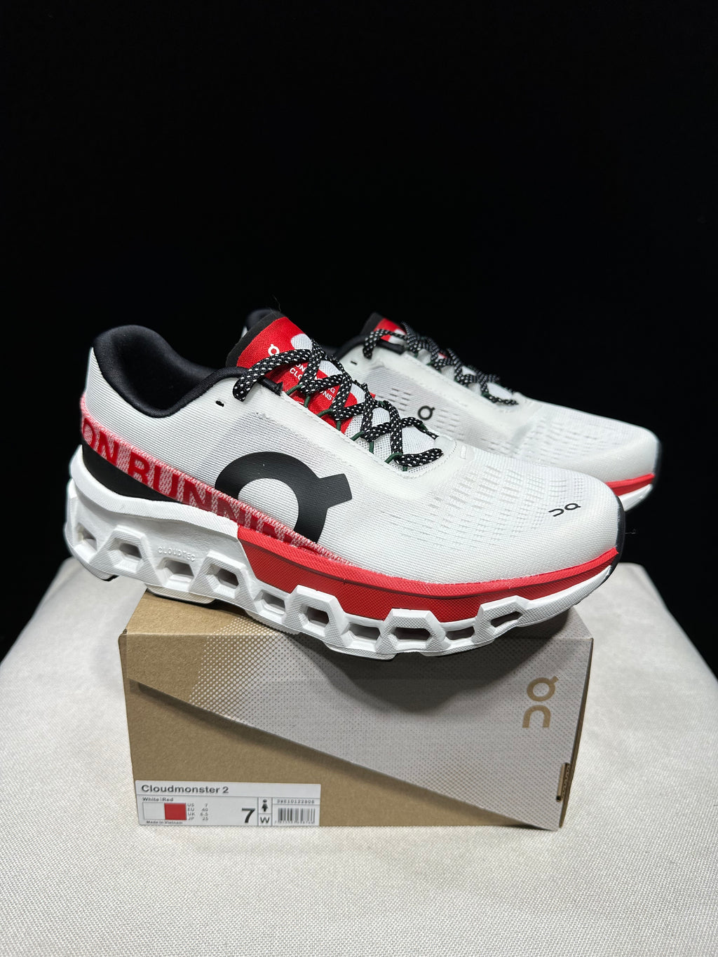 ON - Cloudmonster 2 'Ivory Silver Red'