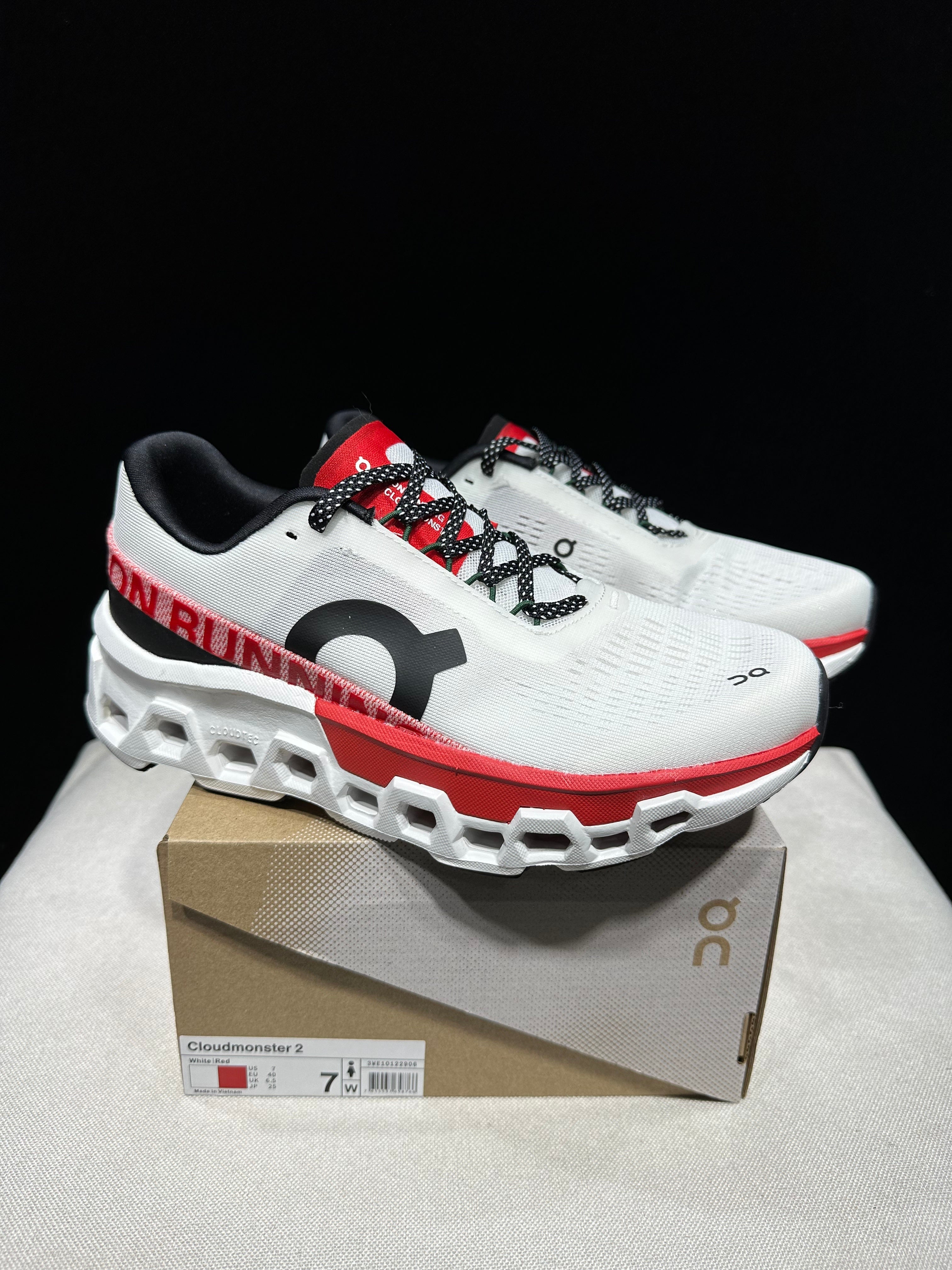 ON - Cloudmonster 2 'Ivory Silver Red'