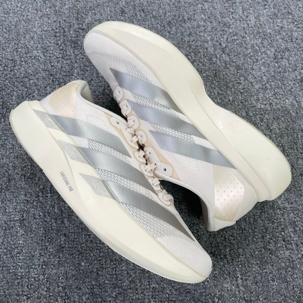 adidas Adizero Evo SL Wonder White / Cyber Metallic / Warm Vanilla (or Core White / Halo Silver)