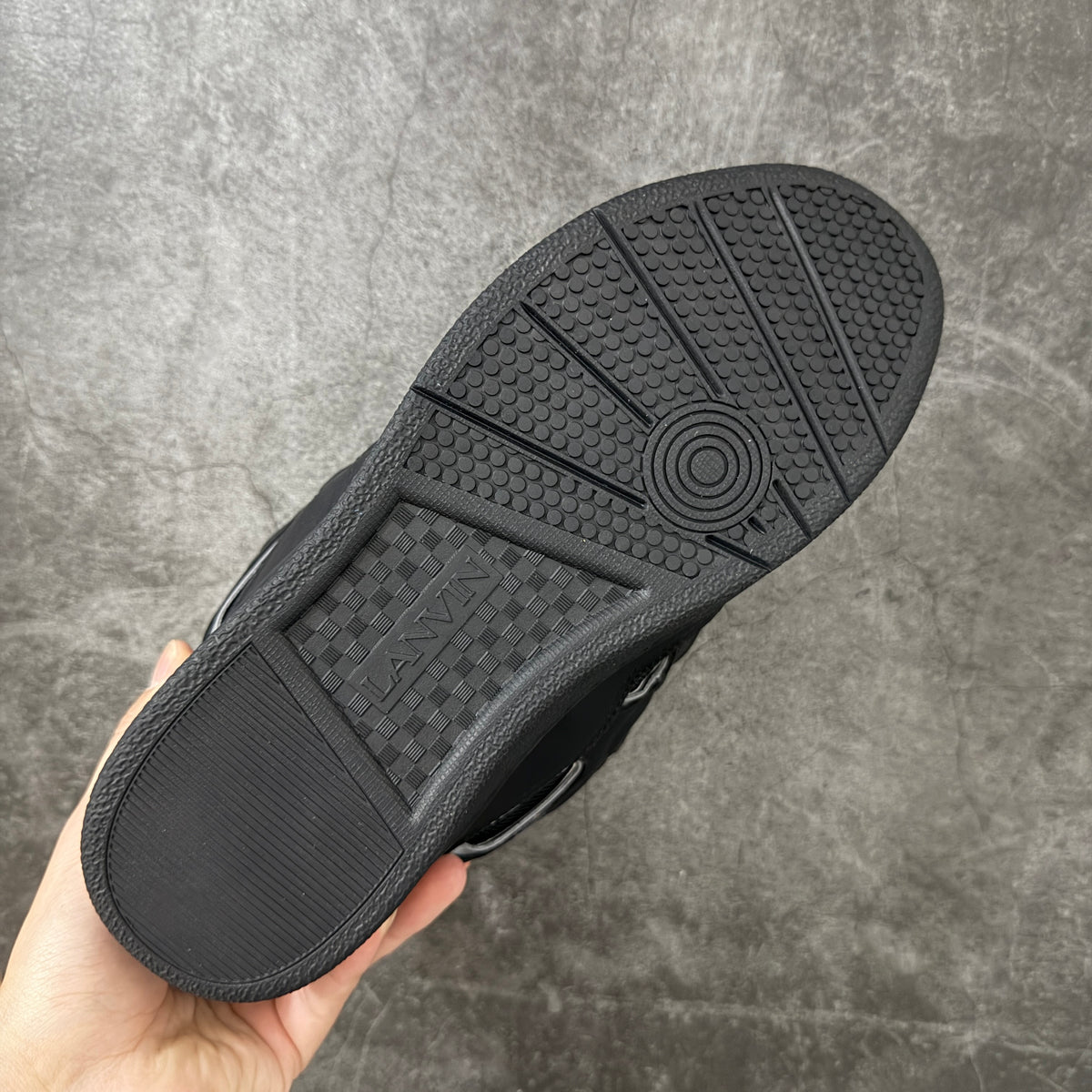 LANVIN CURB SNEAKER black and grey