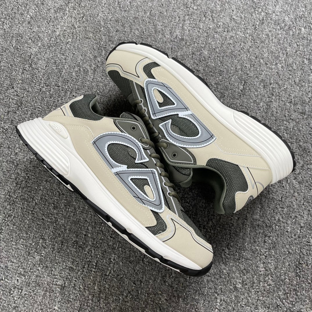 DIOR B30 SNEAKER olive, beige, and khaki