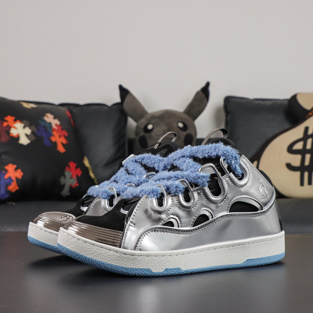 LANVIN CURB SNEAKER Silver Metallic