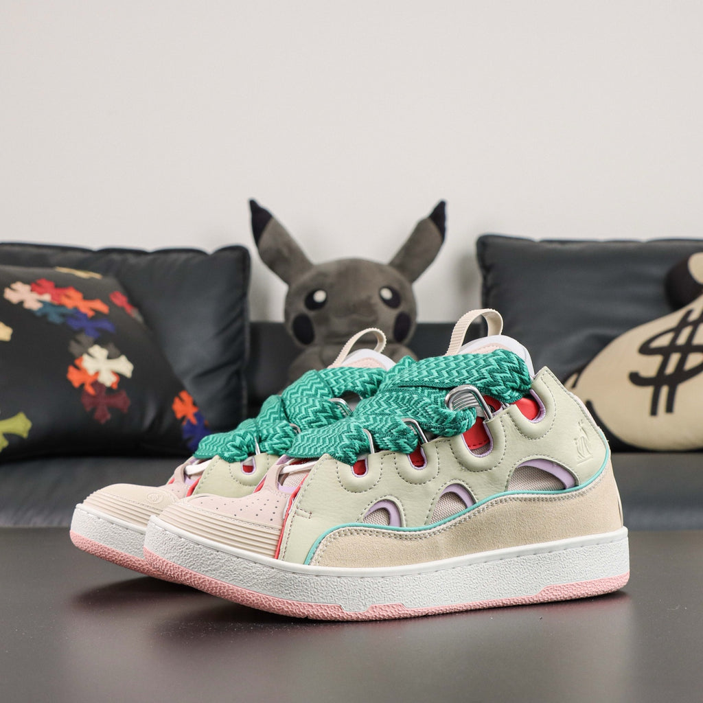 LANVIN CURB SNEAKER Beige Pink (Cream/Pink/Teal)