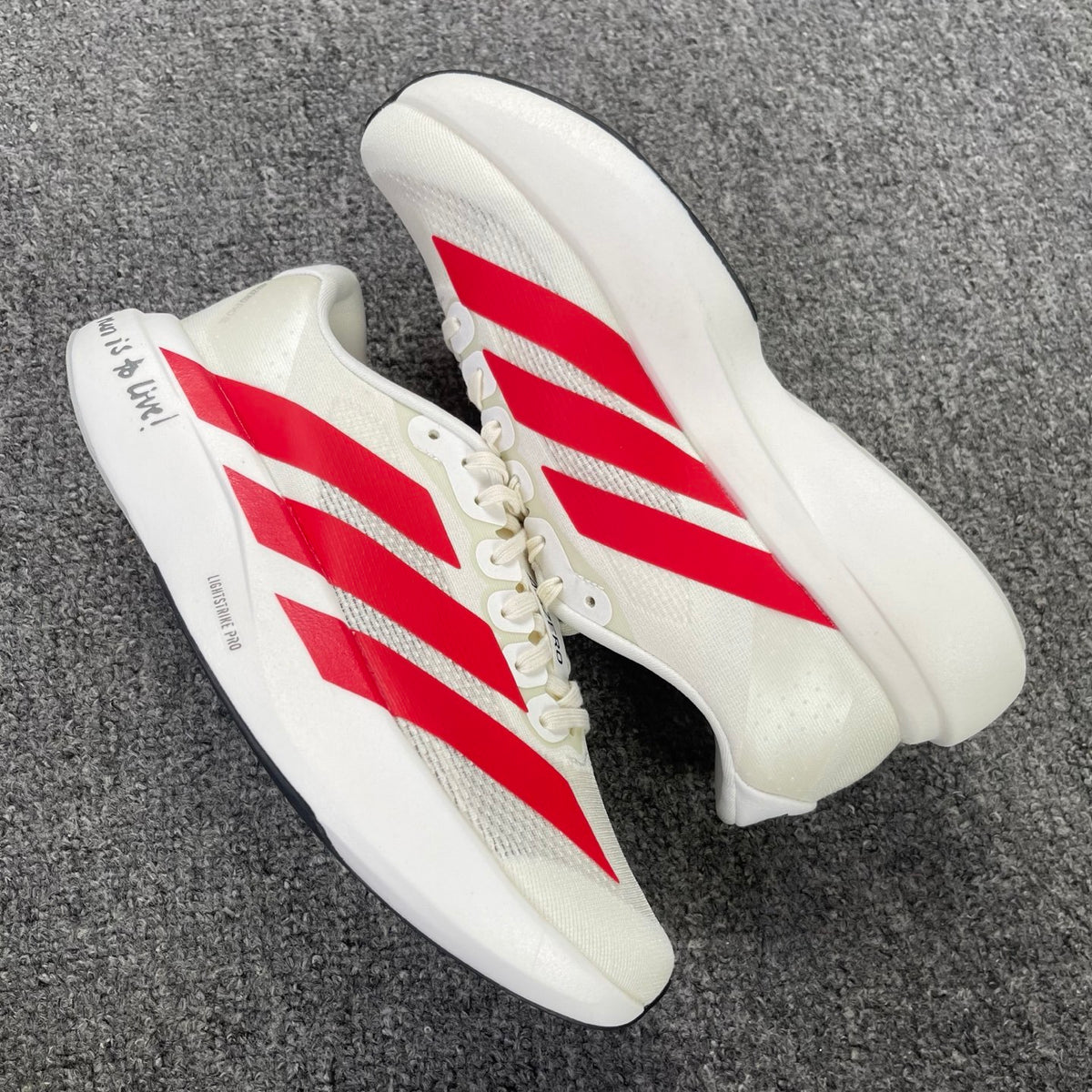 adidas Adizero Evo SL Off White / Better Scarlet / Core Black