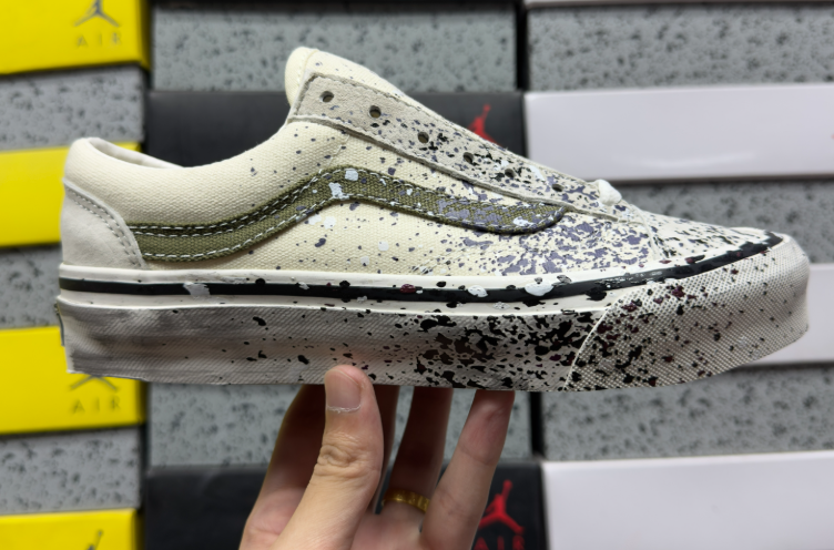 VANS SK8-LOW PAINT SPLATTER TURTLE DOVE
