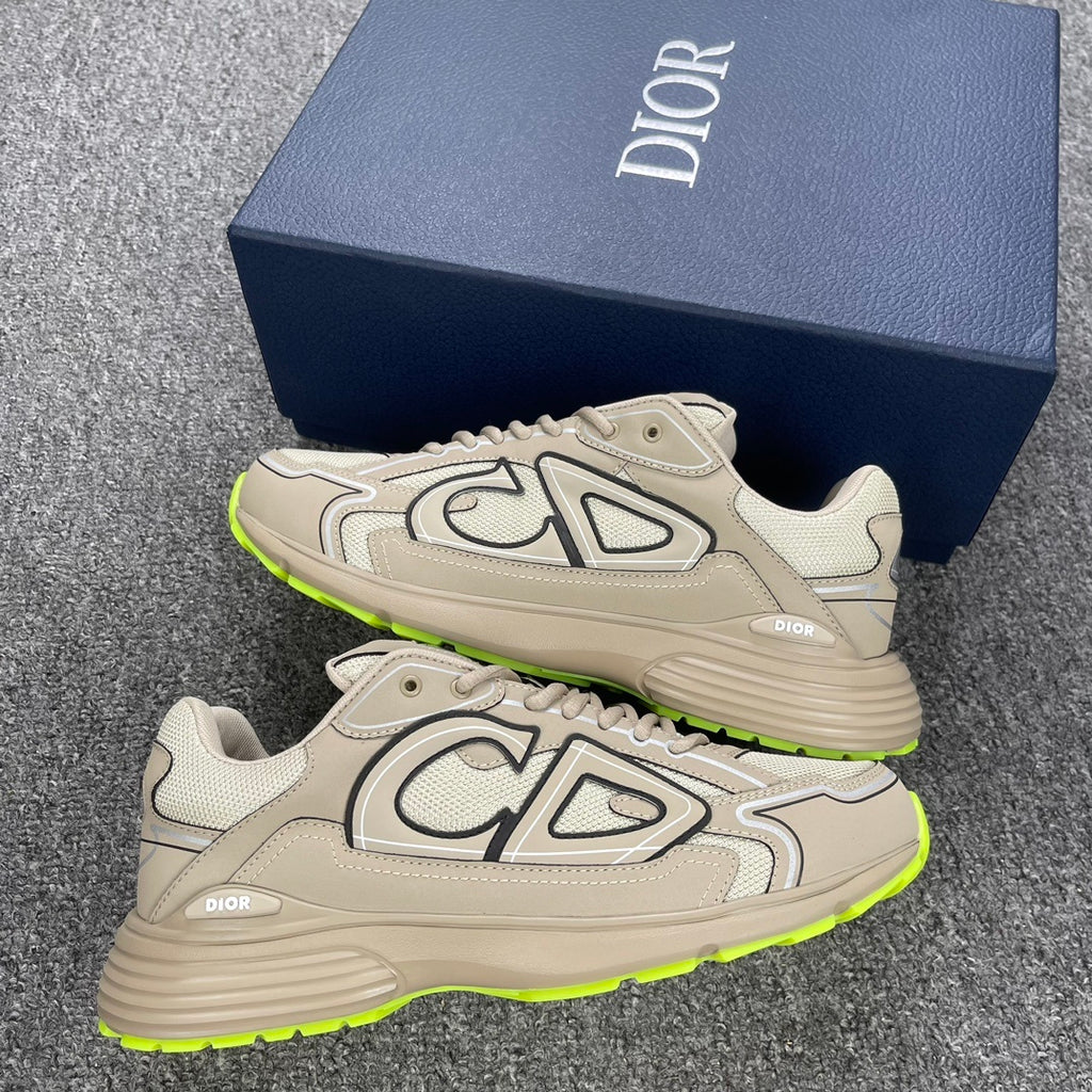 DIOR B30 SNEAKER beige and green