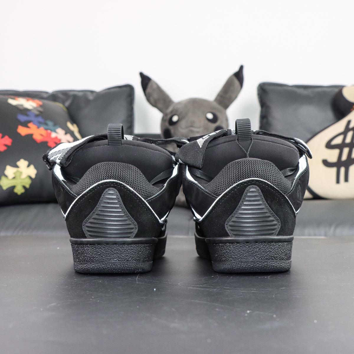 LANVIN SNEAKER  black and grey reflective