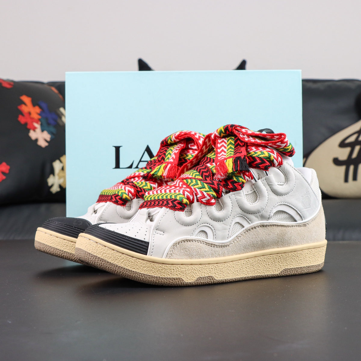 LANVIN SNEAKER white and ivory