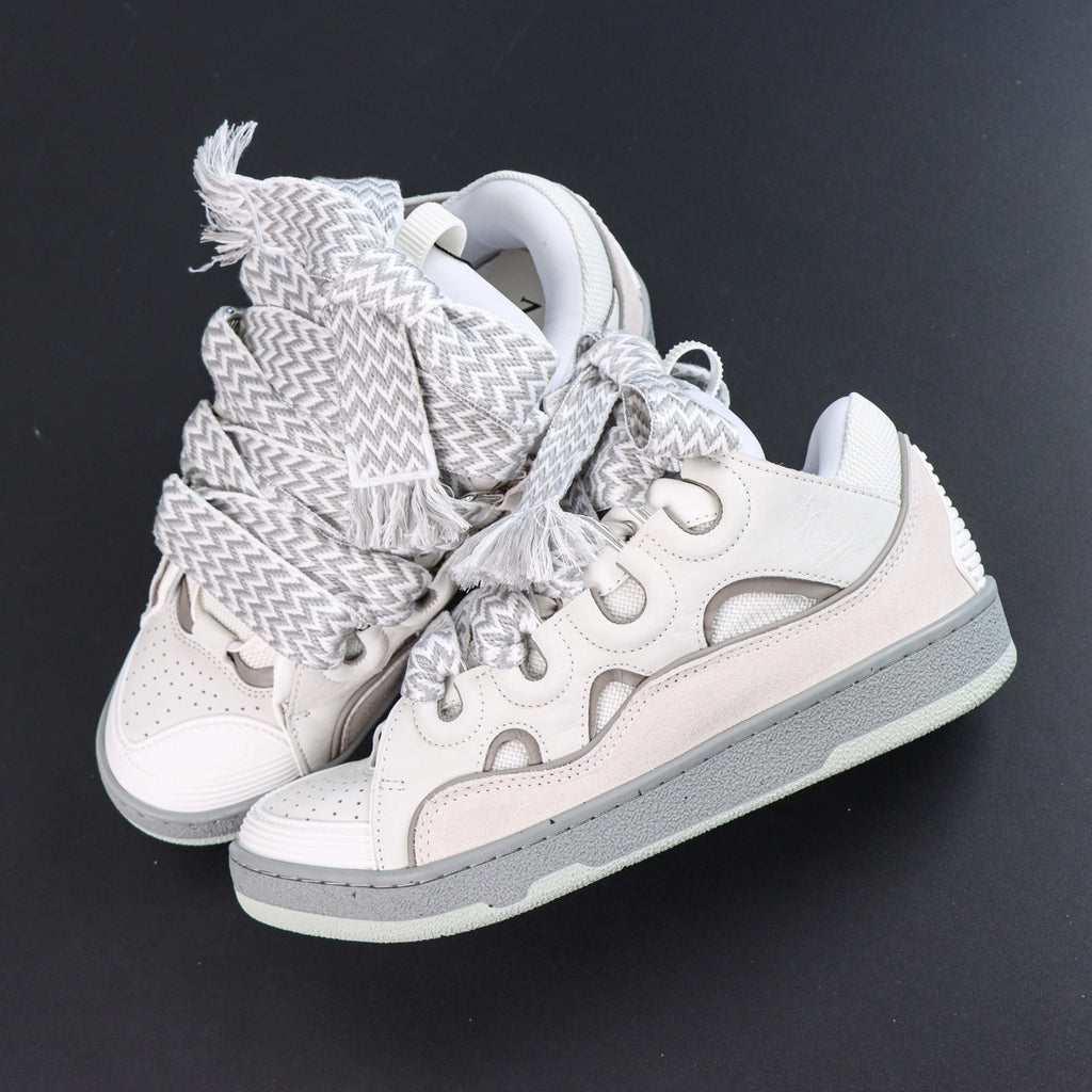 LANVIN SNEAKER Snake Laces White Grey