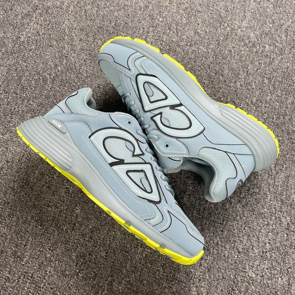 DIOR B30 SNEAKER Reflective CD30 - Blue Neon Yellow