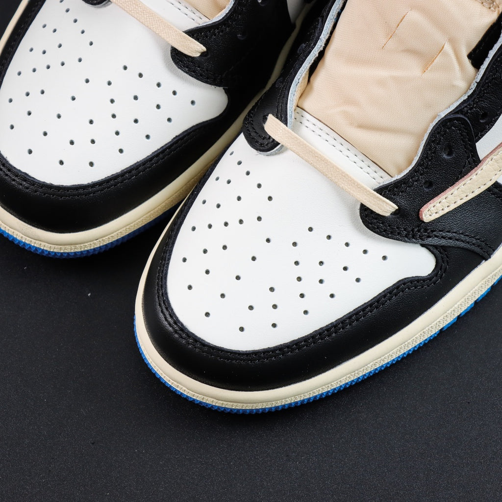 Jordan 1 Retro Low x Fragment Design x Travis Scott x 'Sail Black Military Blue'