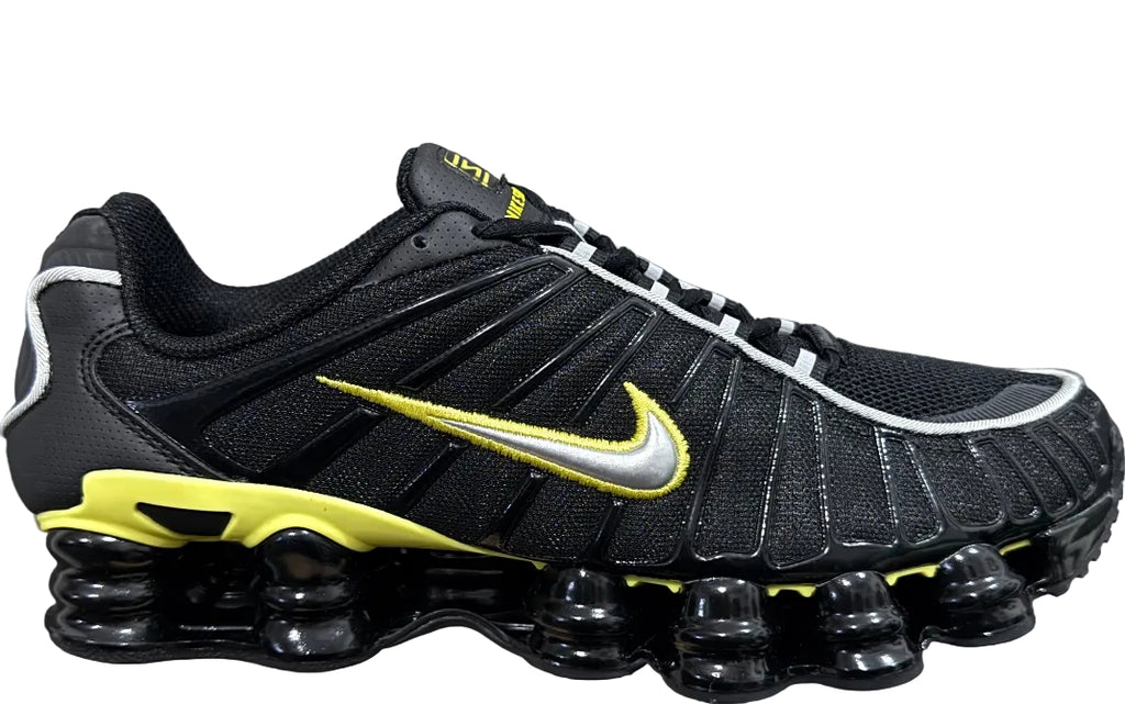 NIKE SHOX TLX Black/Dynamic Yellow/Metallic Silver