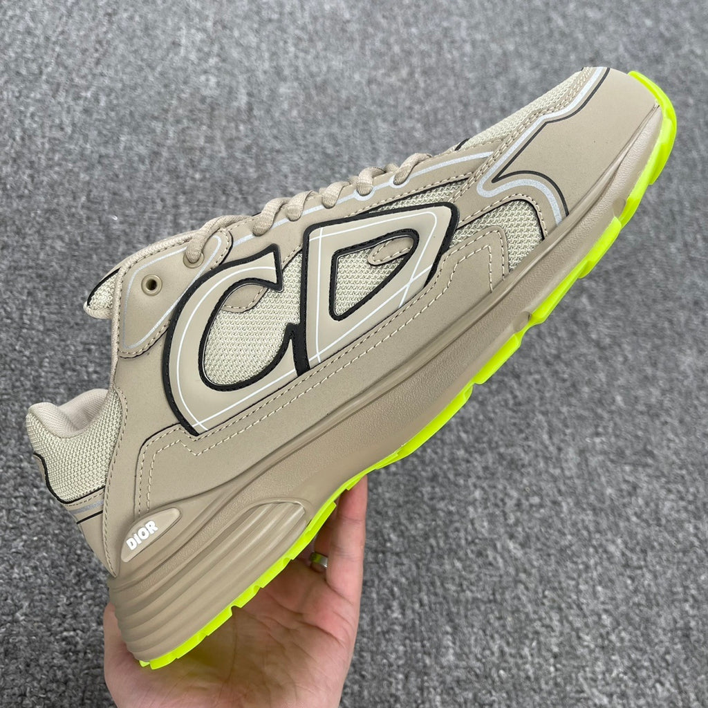DIOR B30 SNEAKER beige and green