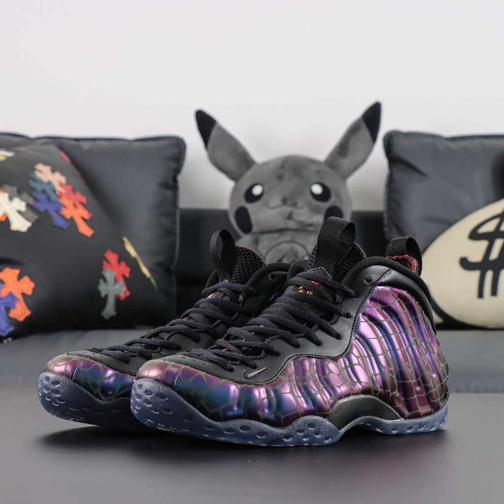 NIKE AIR FOAMPOSITE One Armory Navy / Metallic Dark Grey / Burgundy Crush