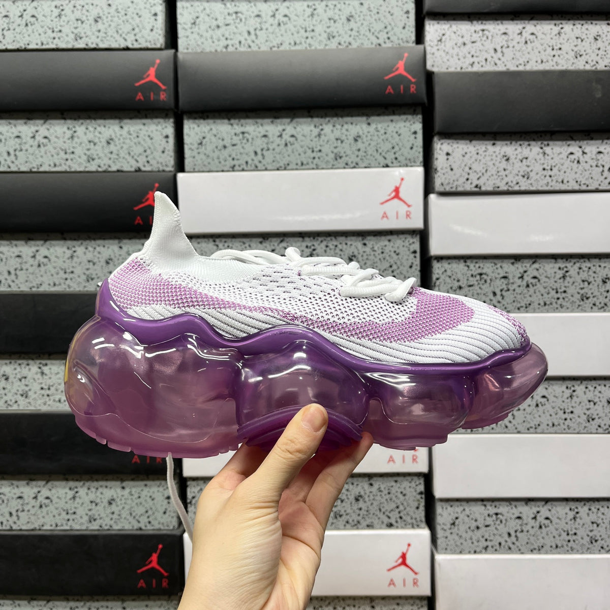 GROUND MOOPIE   Knit on Knit "Purple/Purple"