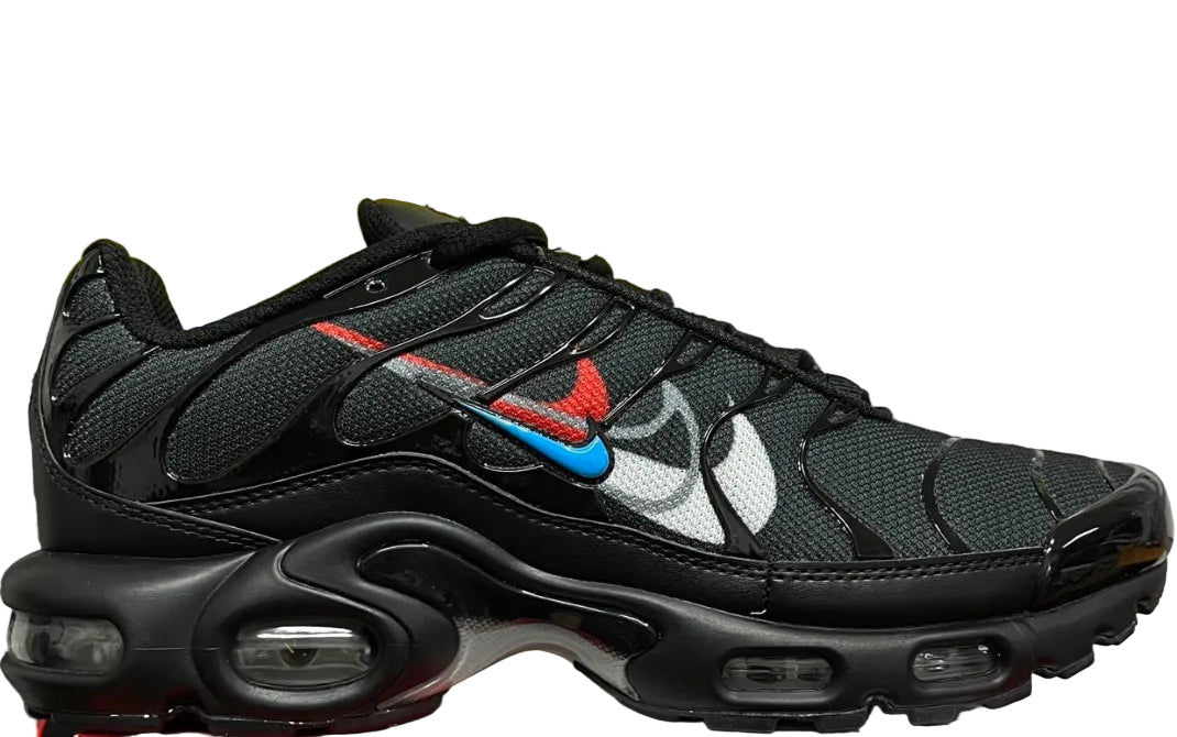 NIKE AIR MAX PLUS Multi Swoosh Black Crimson