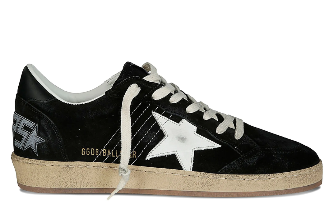 Golden Goose Ball-Star 'Black Suede White Leather Star/Black Heel Tab'