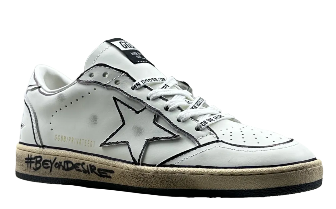 Golden Goose Ball-Star 'Doodle Star Outline & Heel Tab with Slogan Midsole'