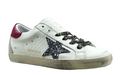 Golden Goose Super-Star 'Black Glitter Star/Red Leather Heel Tab'