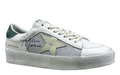 Golden Goose Stardan 'Beige Star/Green Leather Heel Tab'