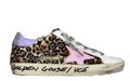Golden Goose Super-Star 'Leopard Print Pink Star/Light Purple Heel Tab'