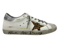 Golden Goose Super-Star 'Leopard Print Star/Silver Glitter Heel Tab'
