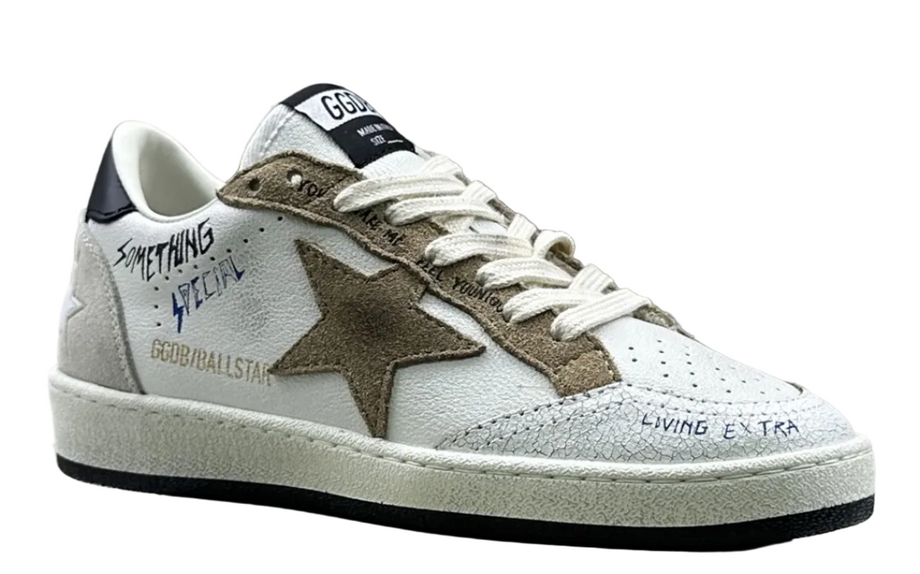 Golden Goose Ball-Star 'Brown Suede Star/Black Heel Tab'