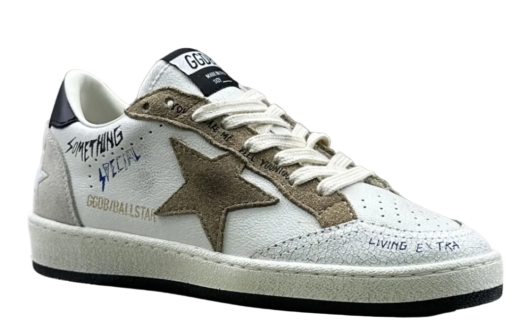 Golden Goose Ball-Star 'Brown Suede Star/Black Heel Tab'