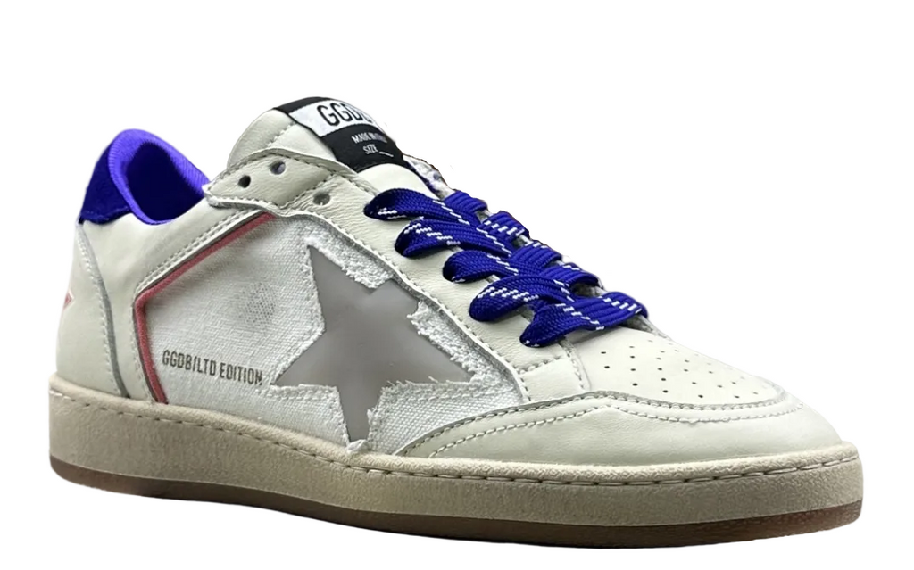 Golden Goose Ball-Star LTD 'Matte Grey Star/Roya Blue Heal Tab'