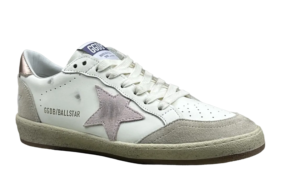 Golden Goose Ball-Star 'Pink Suede Star/Rose Gold Heel Tab'