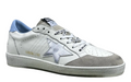 Golden Goose Ball-Star 'Silver Star/Light Blue Heel Tab'