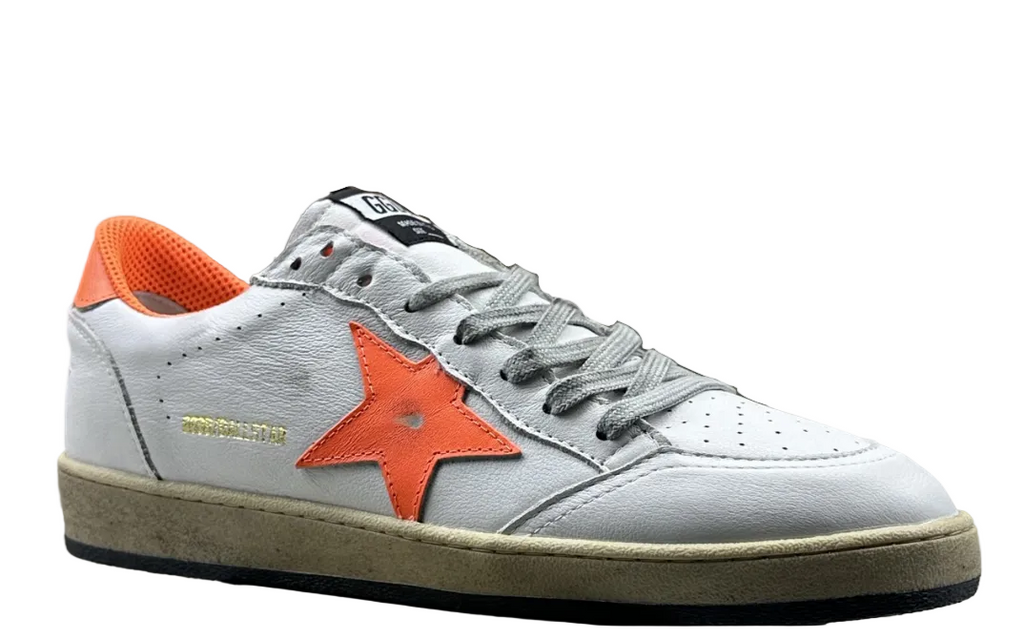 Golden Goose Ball-Star 'Orange Leather Star & Heel Tab'