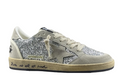 Golden Goose Ball-Star 'Silver Glitter Ice Grey Suede Star & Heel Tab'