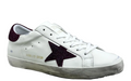 Golden Goose Super-Star 'Burgundy Swarovski Crystals Star & Heel Tab'