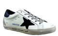 Golden Goose Super-Star 'Black Suede Star/Blue Heel Tab'