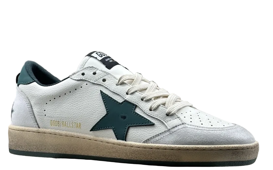 Golden Goose Ball-Star 'Dark Green Star & Heel Tab'