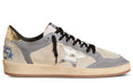 Golden Goose Ball-Star 'Nubuck Uppers Silver Star/Gold Tab'