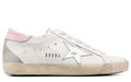Golden Goose Super-Star 'Silver Leather Star/Pink Leather Heel Tab'